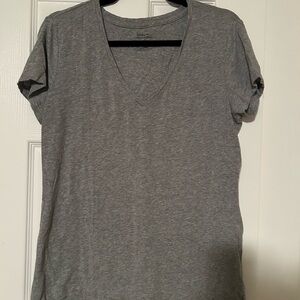 Banana Republic Heather Gray V-Neck Tee